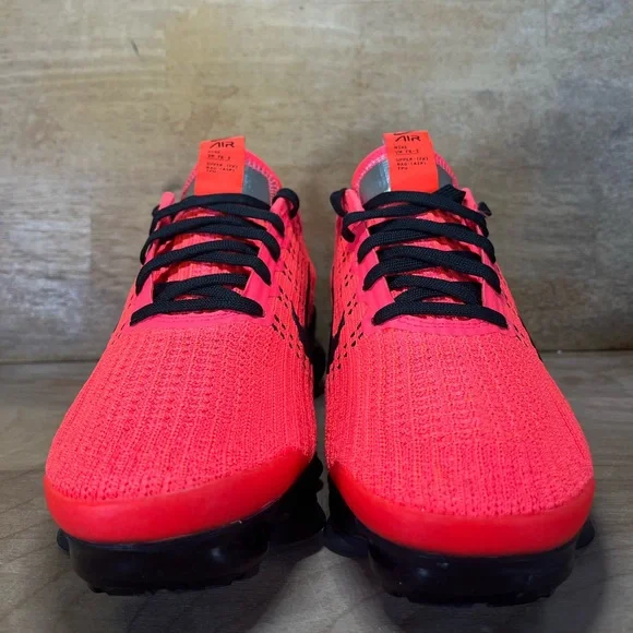Nike Air VaporMax Flyknit 3 Womens Sz 7 (5.5Y) Shoes Sneakers Crimson Black - Picture 4 of 15